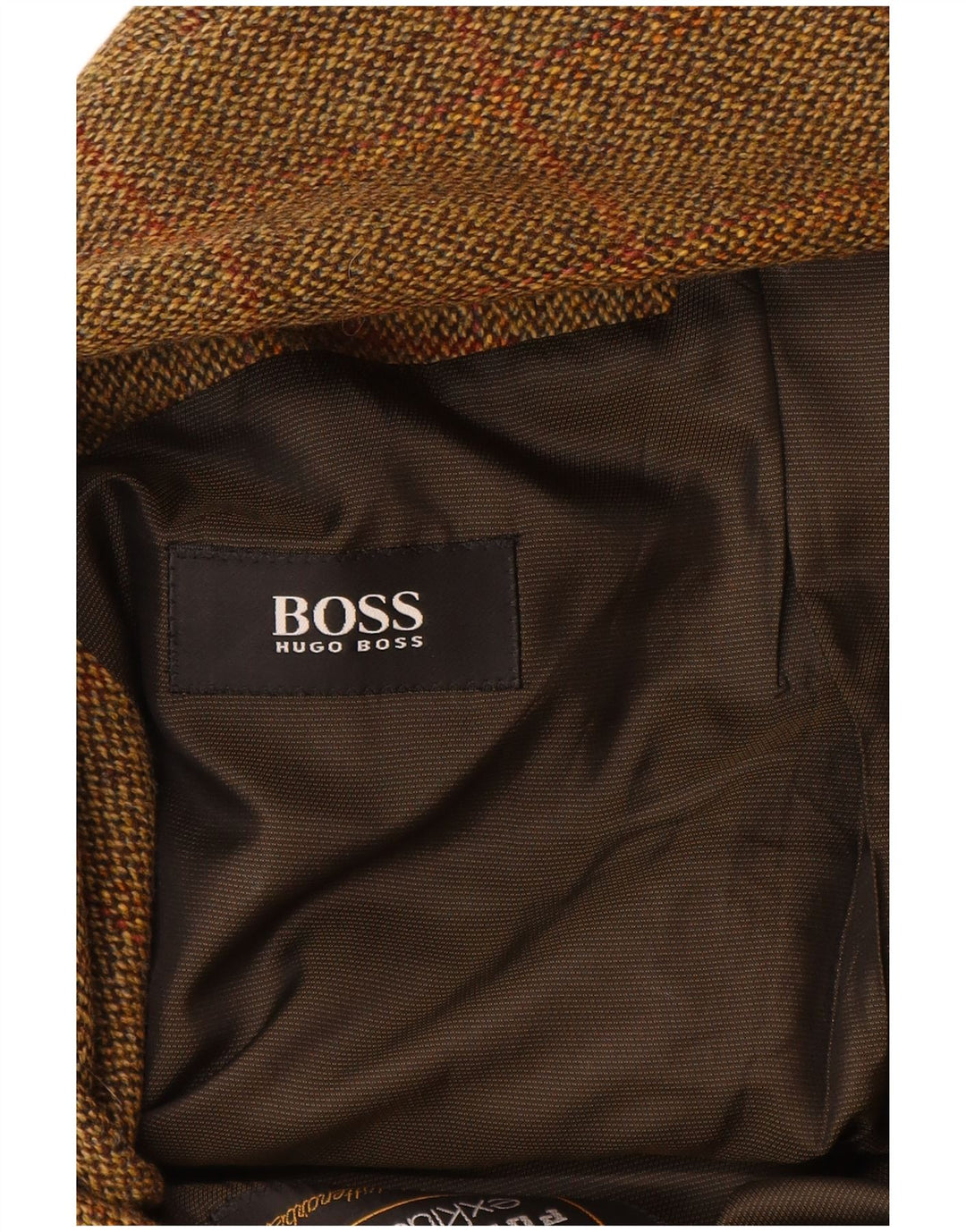 HUGO BOSS Herre 2-knaps blazerjakke EU 56 3XL Brun Ternet Ny Uld