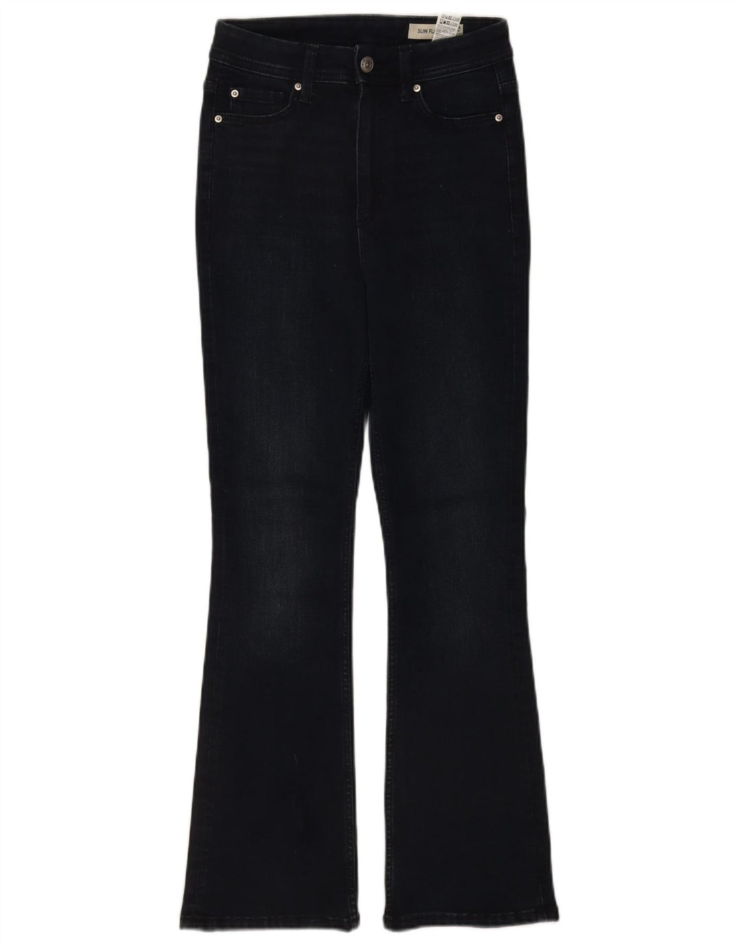 Marks & Spencer Dame Slim Flared Jeans UK 8 Small W26 L28 Navy Blue