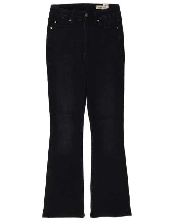 Marks & Spencer Dame Slim Flared Jeans UK 8 Small W26 L28 Navy Blue