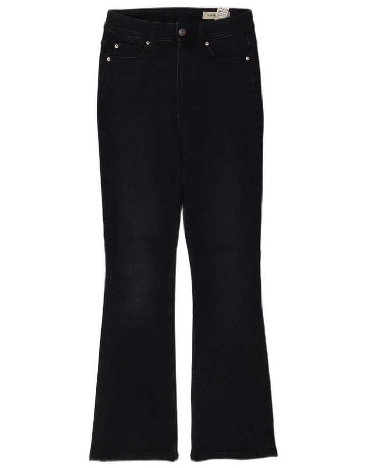 Marks & Spencer Dame Slim Flared Jeans UK 8 Small W26 L28 Navy Blue
