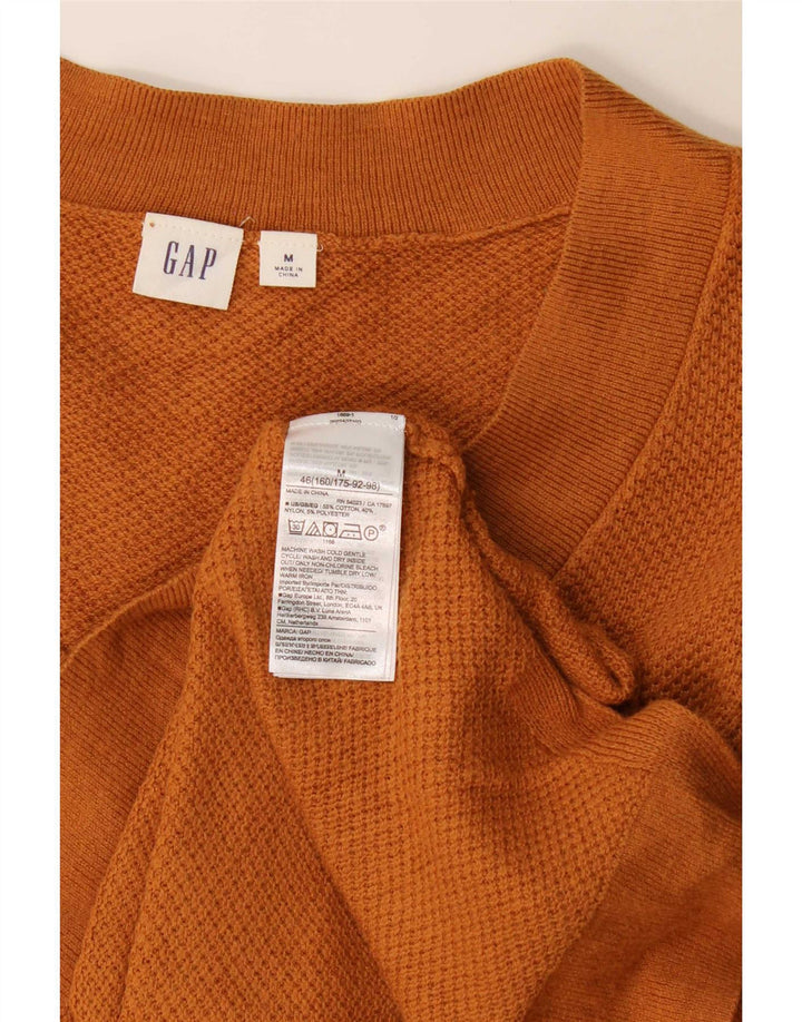 Gap Dame V-hals sweater UK 14 Medium Brun Bomuld