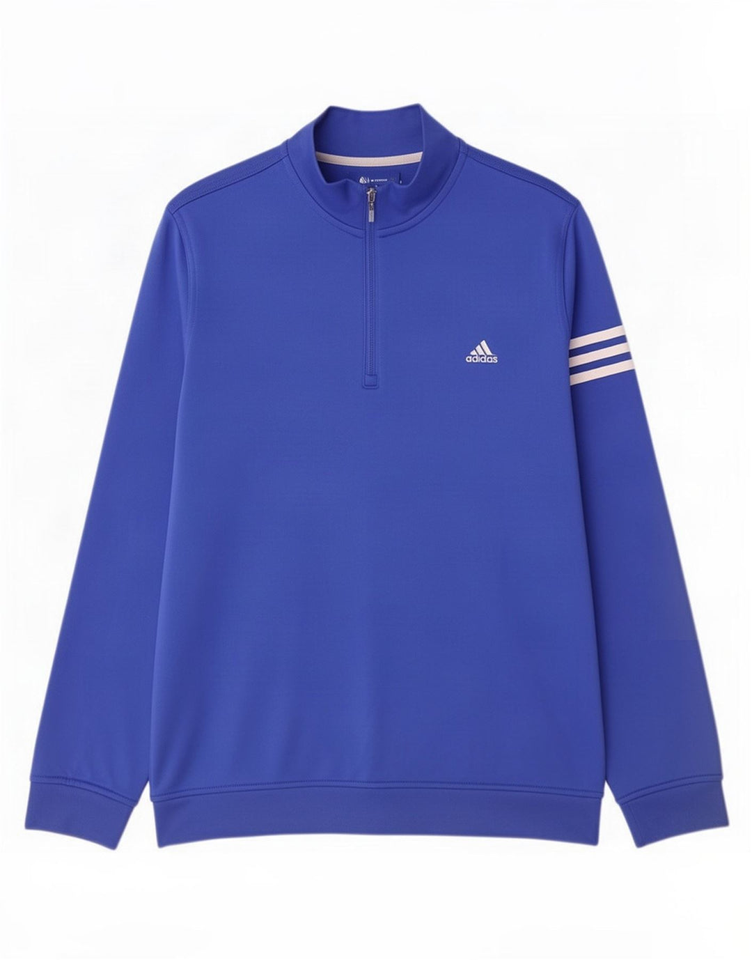 Adidas Herre Climalite Sweatshirt med lynlås, stor blå polyester
