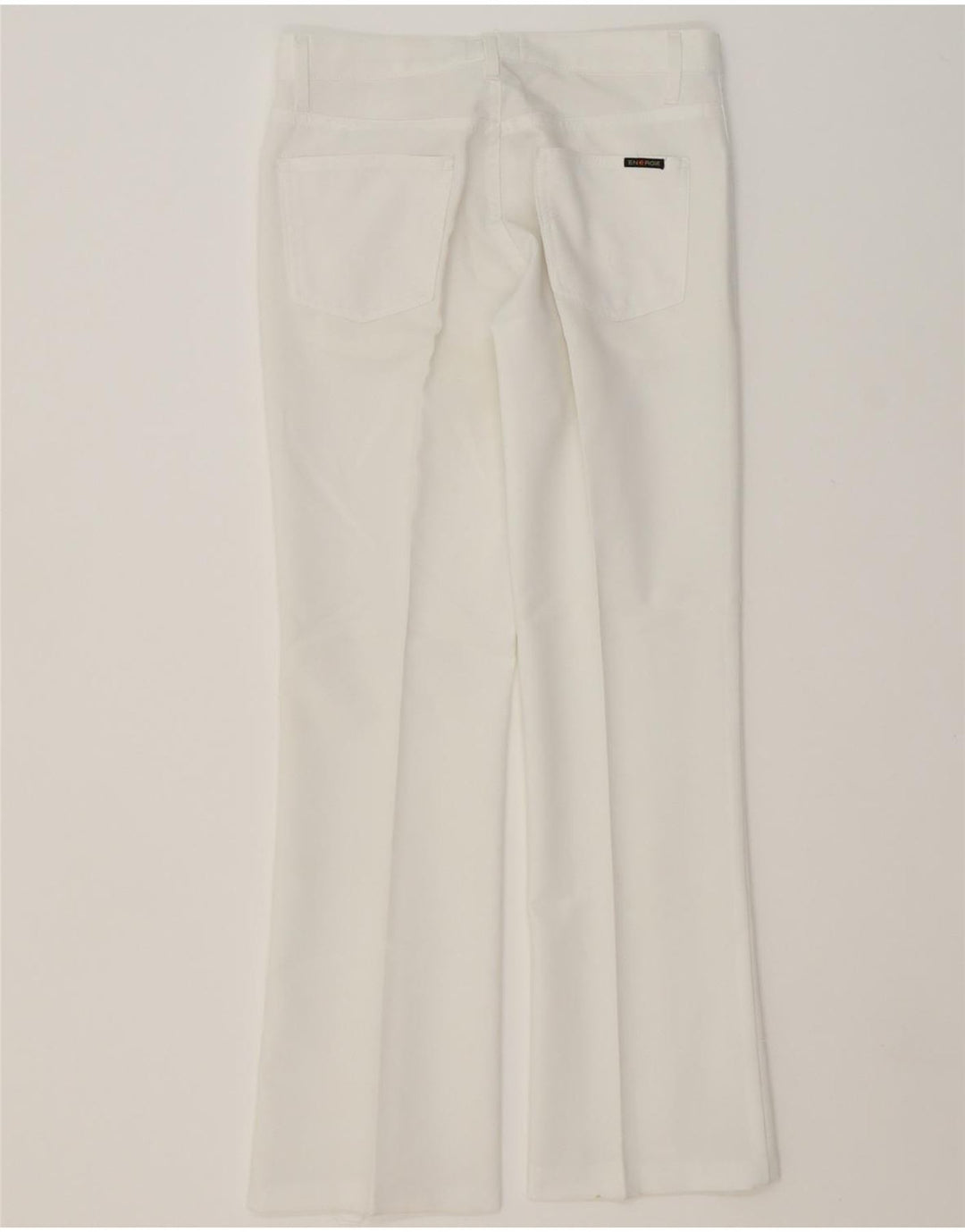 SIXTY Womens Bootcut Casual Trousers W29 L29 White Polyester Vintage Sixty and Second-Hand Sixty from Messina Hembry 