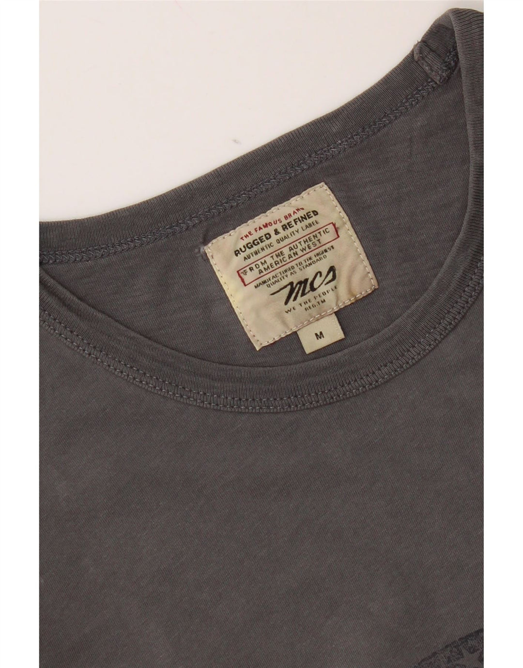Marlboro Classics Herre Grafisk T-Shirt Top Medium Grå