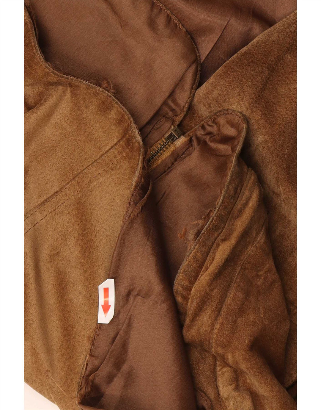 Vintage herre ruskind Utility Gilet UK 38 medium brunt læder