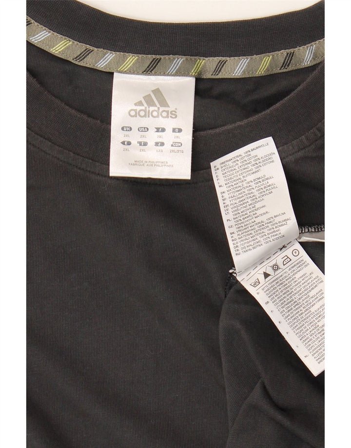 Adidas Herre T-Shirt Top 2XL Sort Bomuld