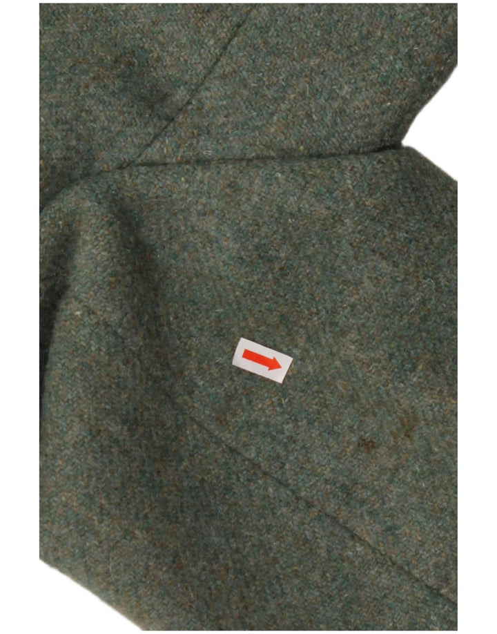 BURTON Herre skræddersyet 2-knaps blazerjakke UK 38 Medium Green Virgin Wool