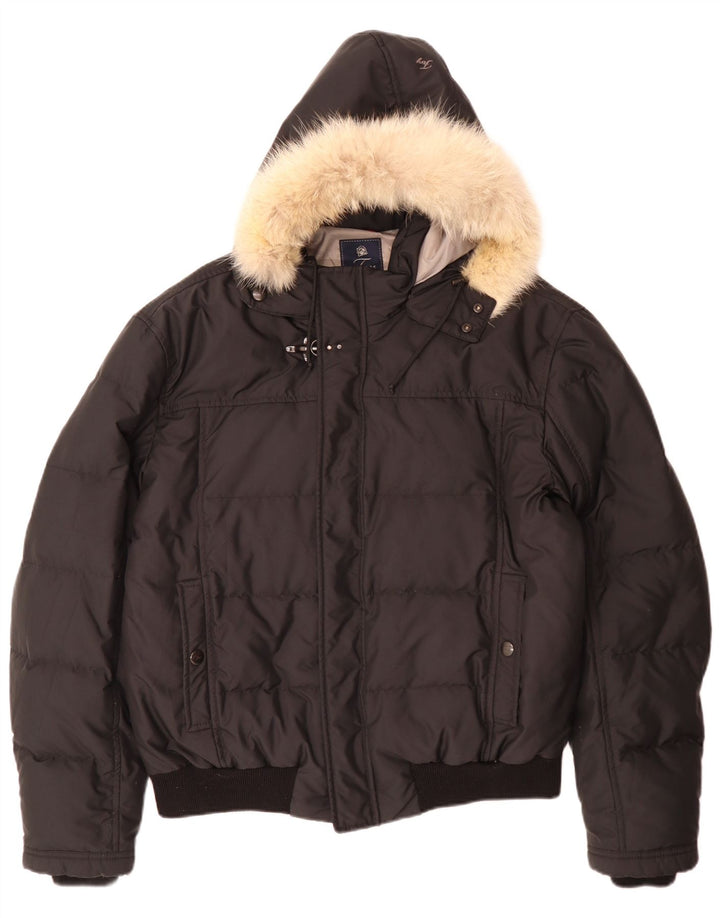 Fay Herre hættepolstret jakke UK 44 2XL Sort Polyester