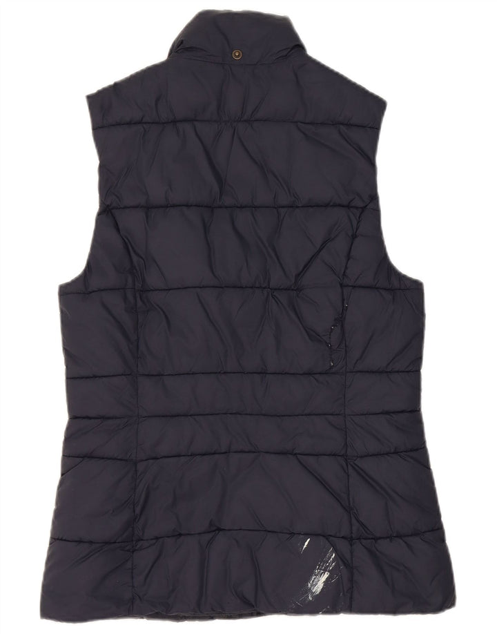 Barbour Womens Polstret Gilet UK 8 Small Navy Blue Polyamide