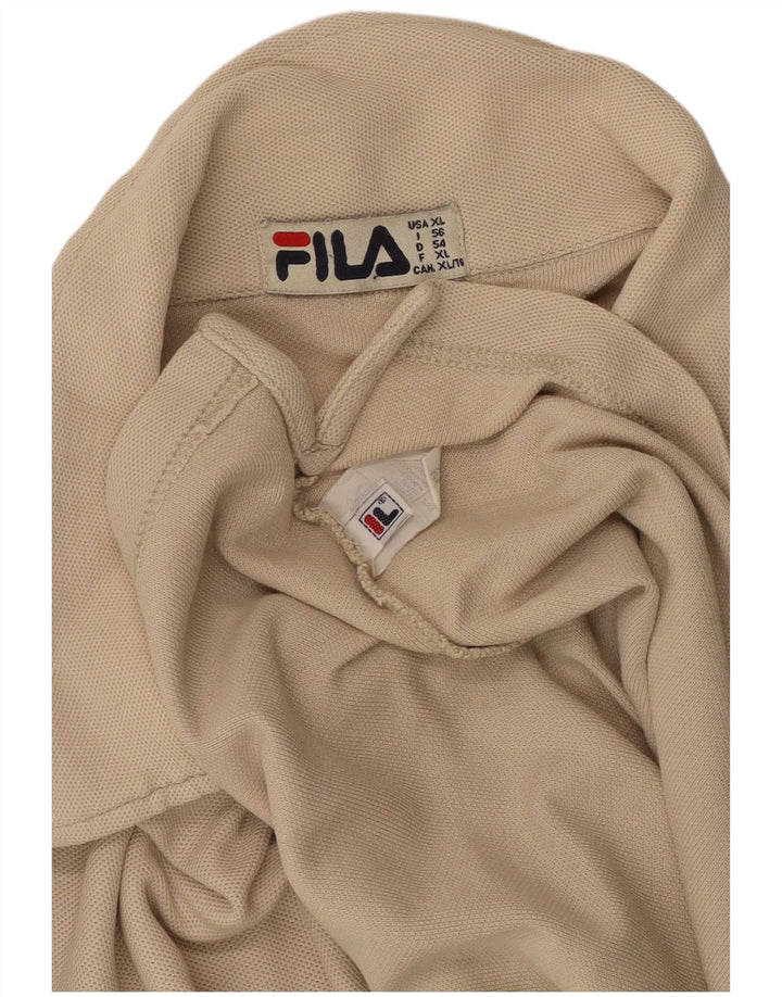 FILA Poloshirt til mænd XL Beige Bomuld