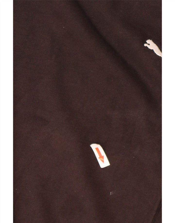 Puma Dame Oversized Sweatshirt Jumper UK 14 Medium Sort Bomuld