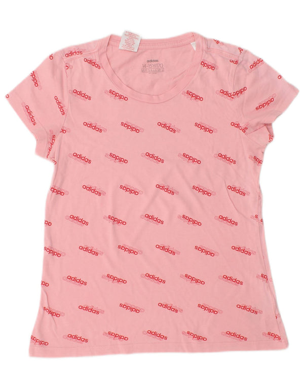 Adidas piger grafisk t-shirt top 14-15 år Pink bomuld