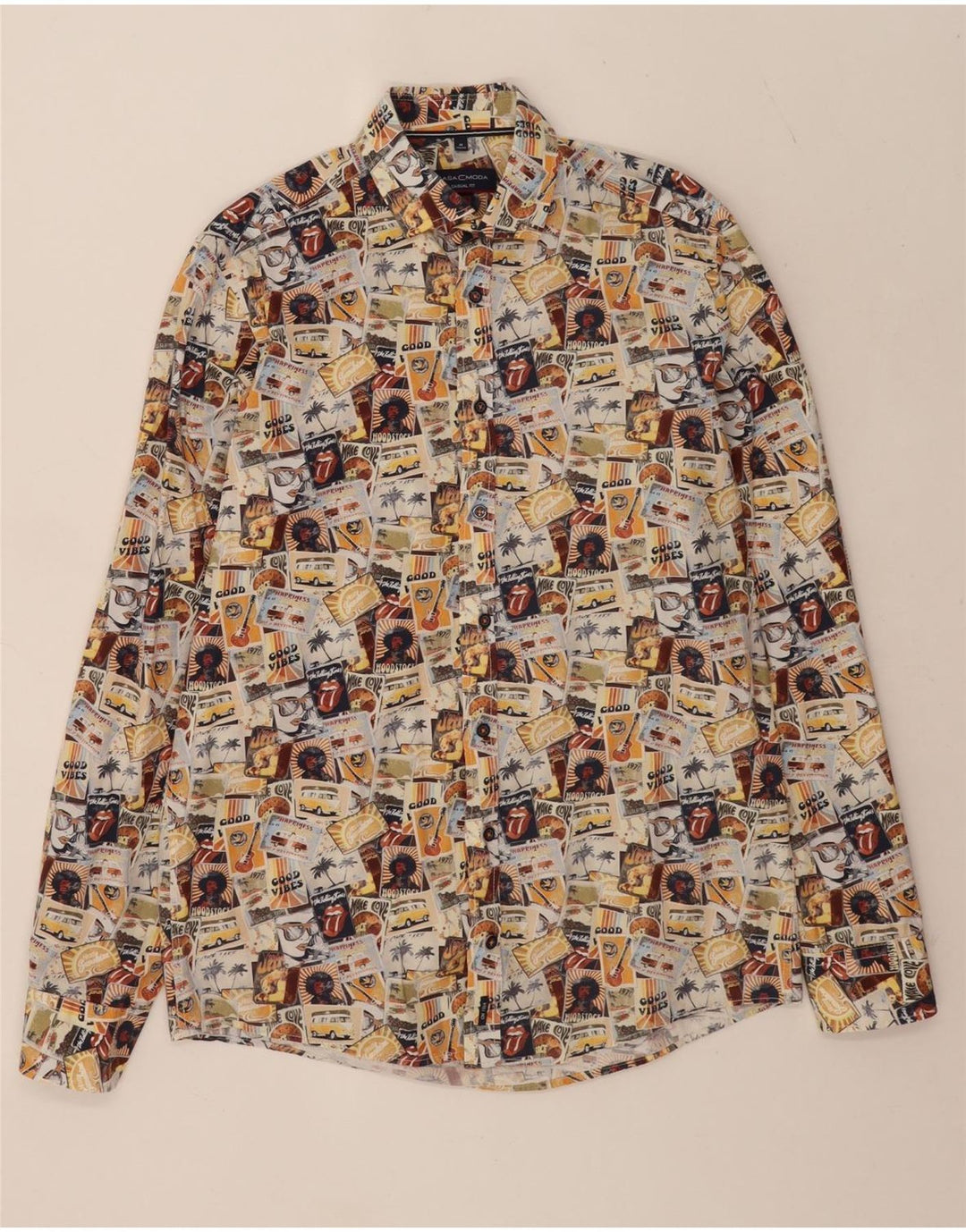 Casa Moda Herre Woodstock skjorte Størrelse 39/40 Medium Flerfarvet