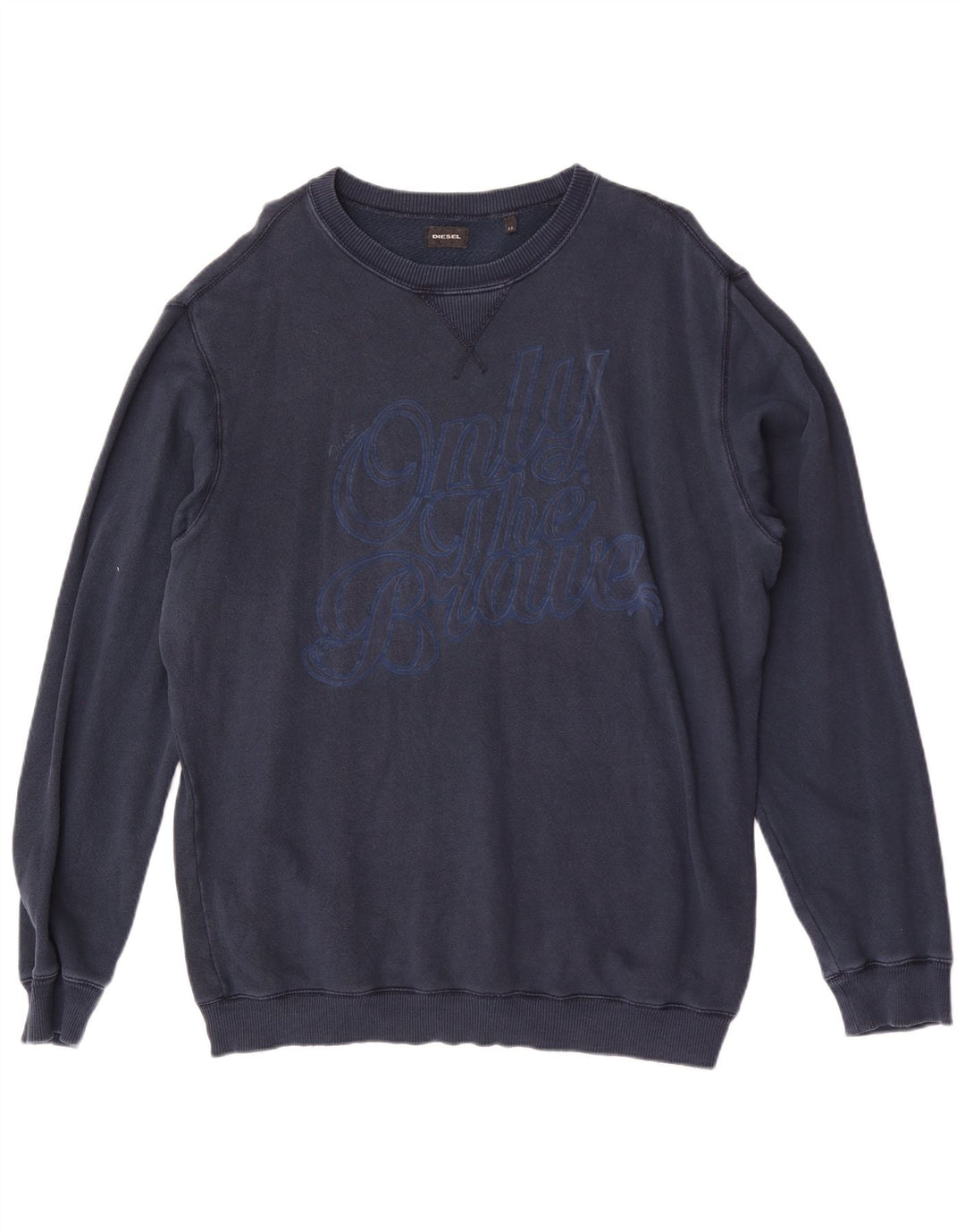 Diesel Herre Grafisk Sweatshirt Jumper XL Navy Blue