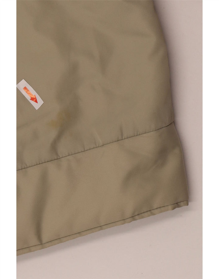 Dkny Dame Hooded Windbreaker Jacket UK 14 Medium Khaki Nylon