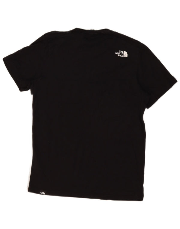 The North Face Herre grafisk T-shirt Top Medium Sort Colourblock Bomuld