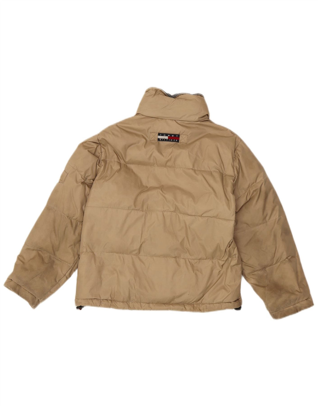 Tommy Hilfiger drenge polstret jakke 7-8 år XS Beige nylon
