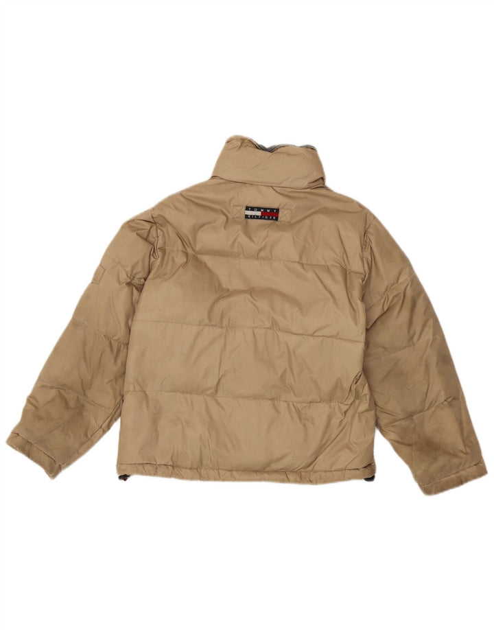 Tommy Hilfiger drenge polstret jakke 7-8 år XS Beige nylon