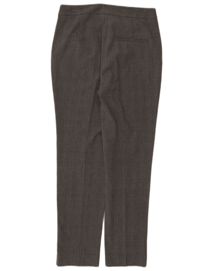 Zara Slim Suit Bukser Small W26 L27 Grå ternet polyester