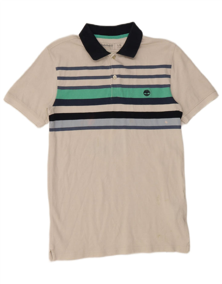 TIMBERLAND Herre Slim Fit Polo Shirt Lille hvid stribet