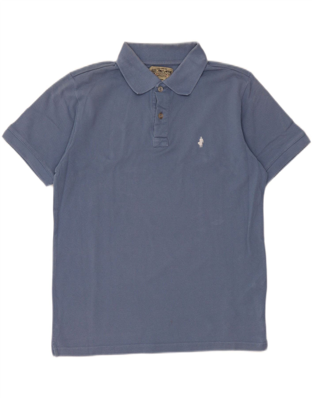 MARLBORO CLASSICS Mens Polo Shirt Medium Blue Cotton Vintage Marlboro Classics and Second-Hand Marlboro Classics from Messina Hembry 