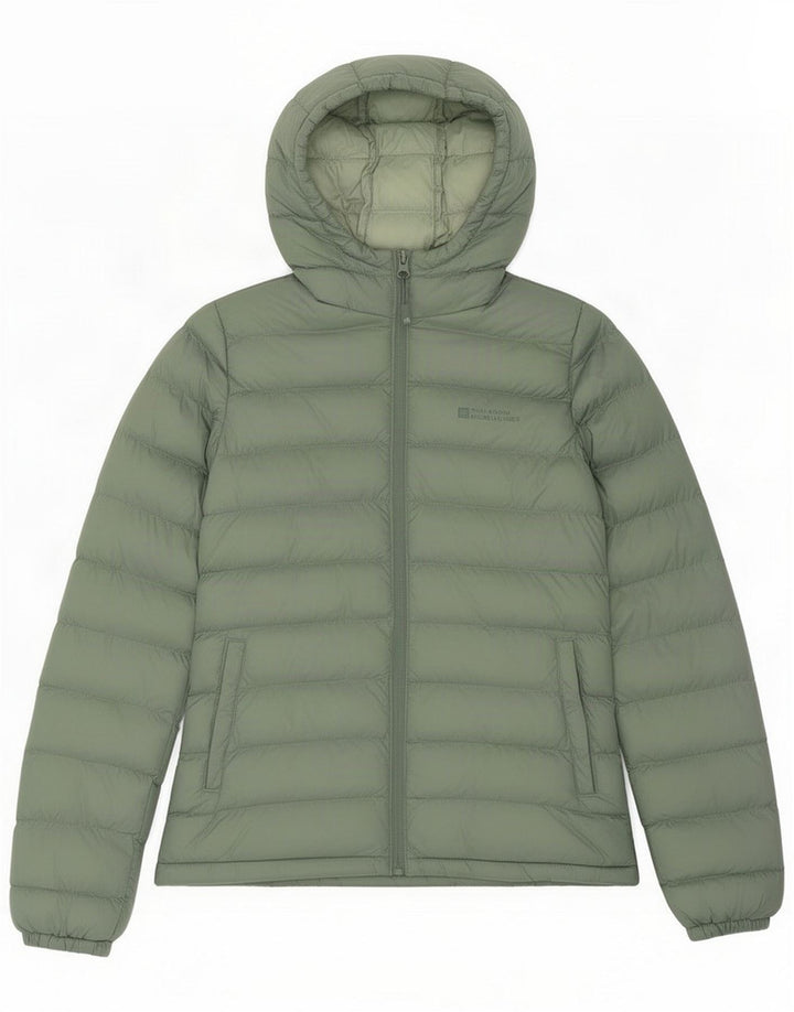Mountain Warehouse Dame hætte polstret jakke UK 8 Small Green Polyester
