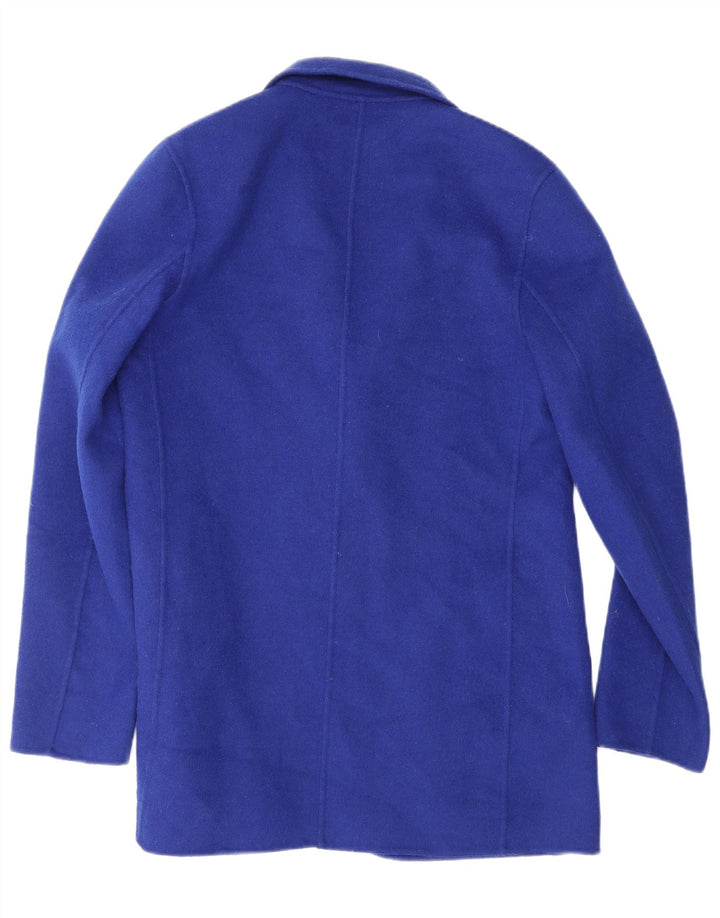 Riani Dame 1 Knap Blazer Jakke UK 10 Lille Blå Uld