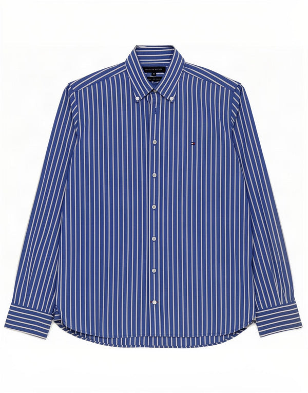 Tommy Hilfiger Herreskjorte Medium Blue Pinstripe Bomuld