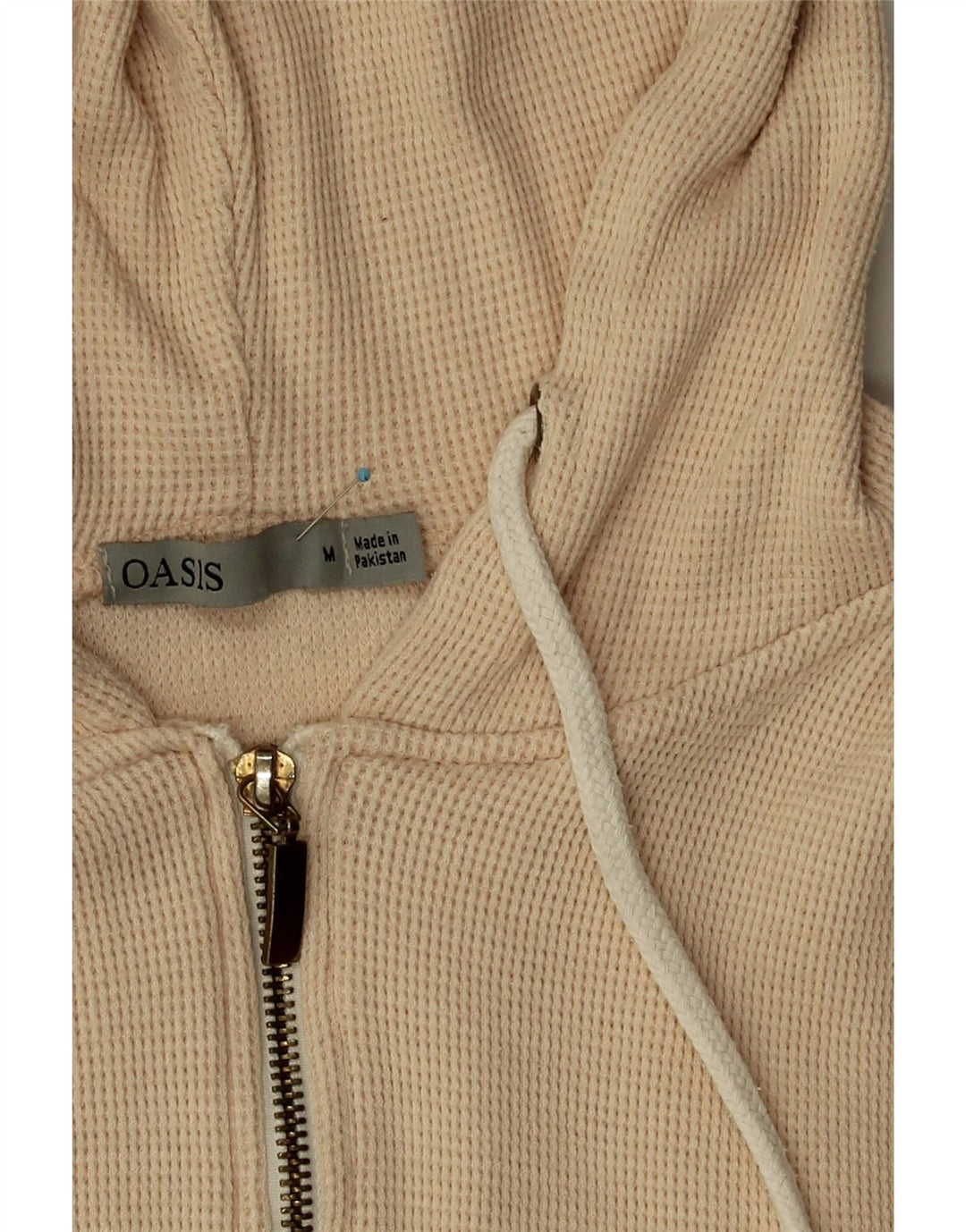OASIS Womens Zip Hoodie Sweater UK 12 Medium Beige Polyester Vintage Oasis and Second-Hand Oasis from Messina Hembry 
