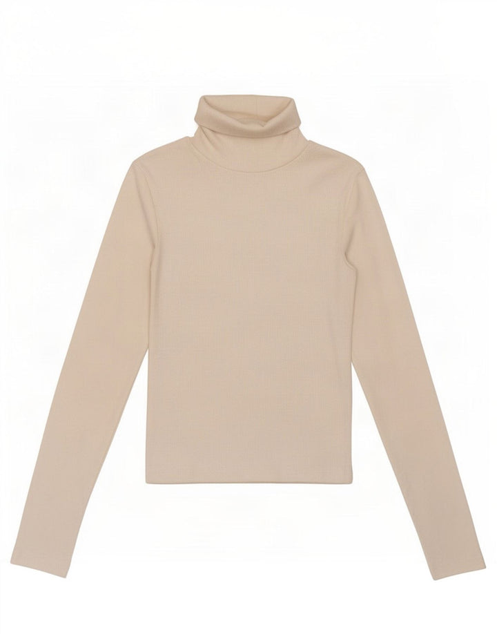 Zara Womens Crop Roll Neck Top Langærmet UK 8 Small White