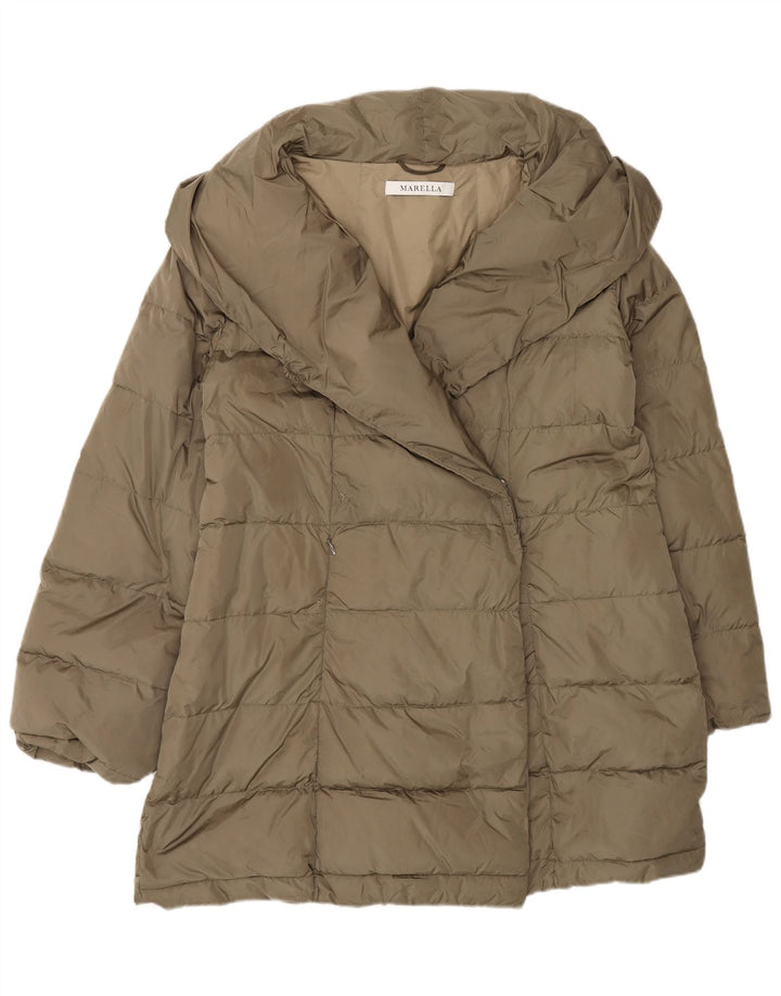 Marella polstret jakke til kvinder UK 12 Medium brun polyamid