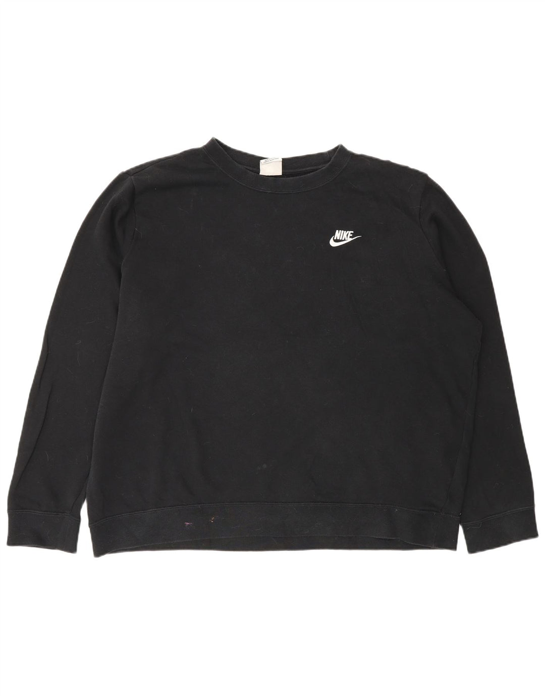 Nike Dame Oversized Sweatshirt Jumper UK 18 XL Sort Bomuld