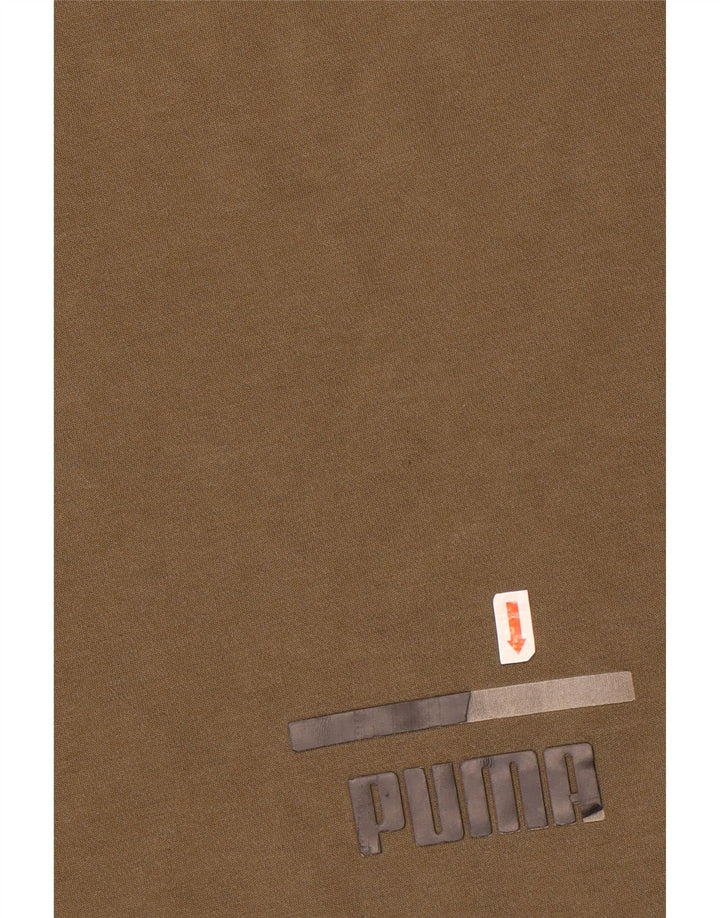 Puma Herre Grafisk Sweatshirt Jumper Small Khaki Bomuld