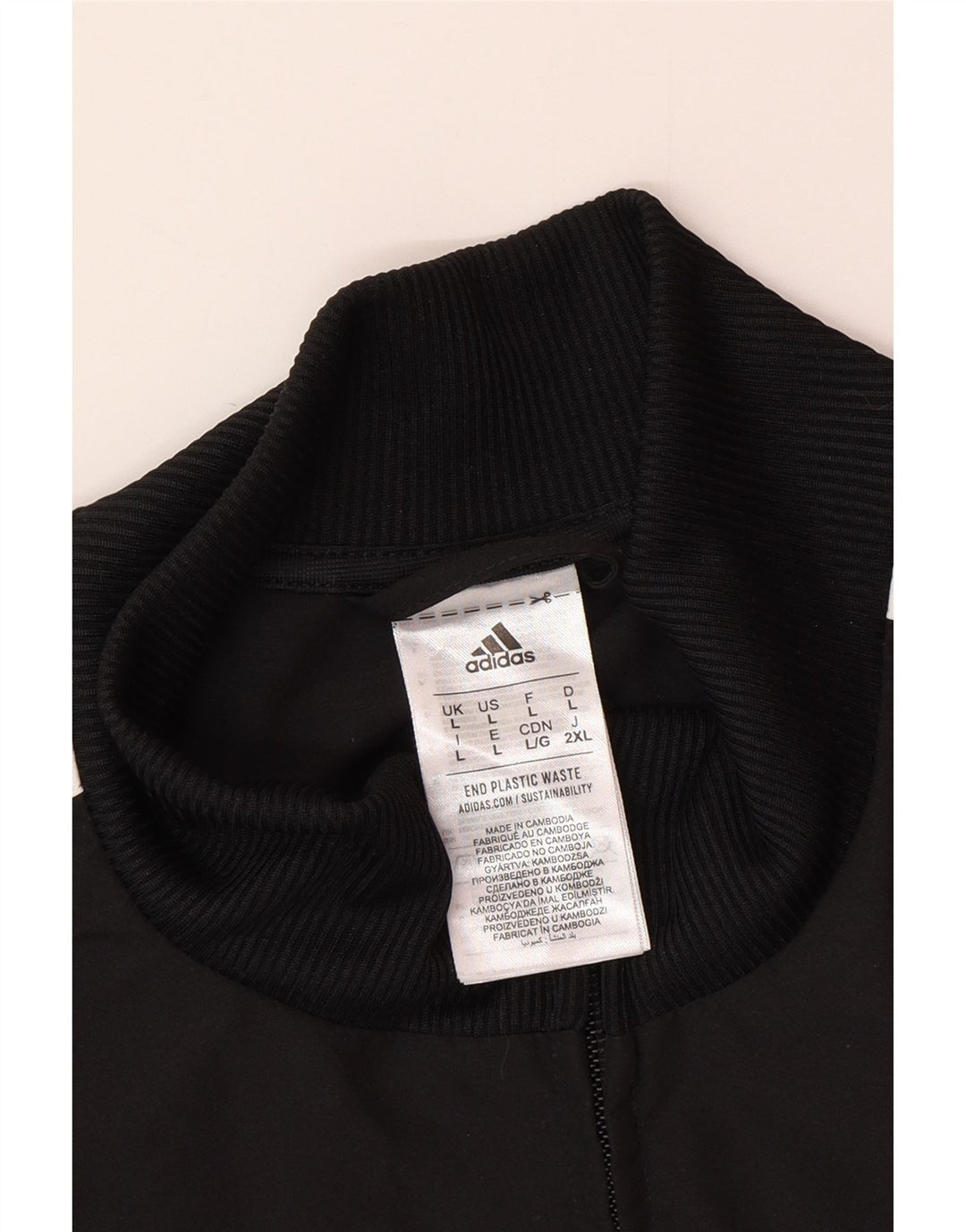 Adidas Træningsdragt til mænd, topjakke, stor sort polyester