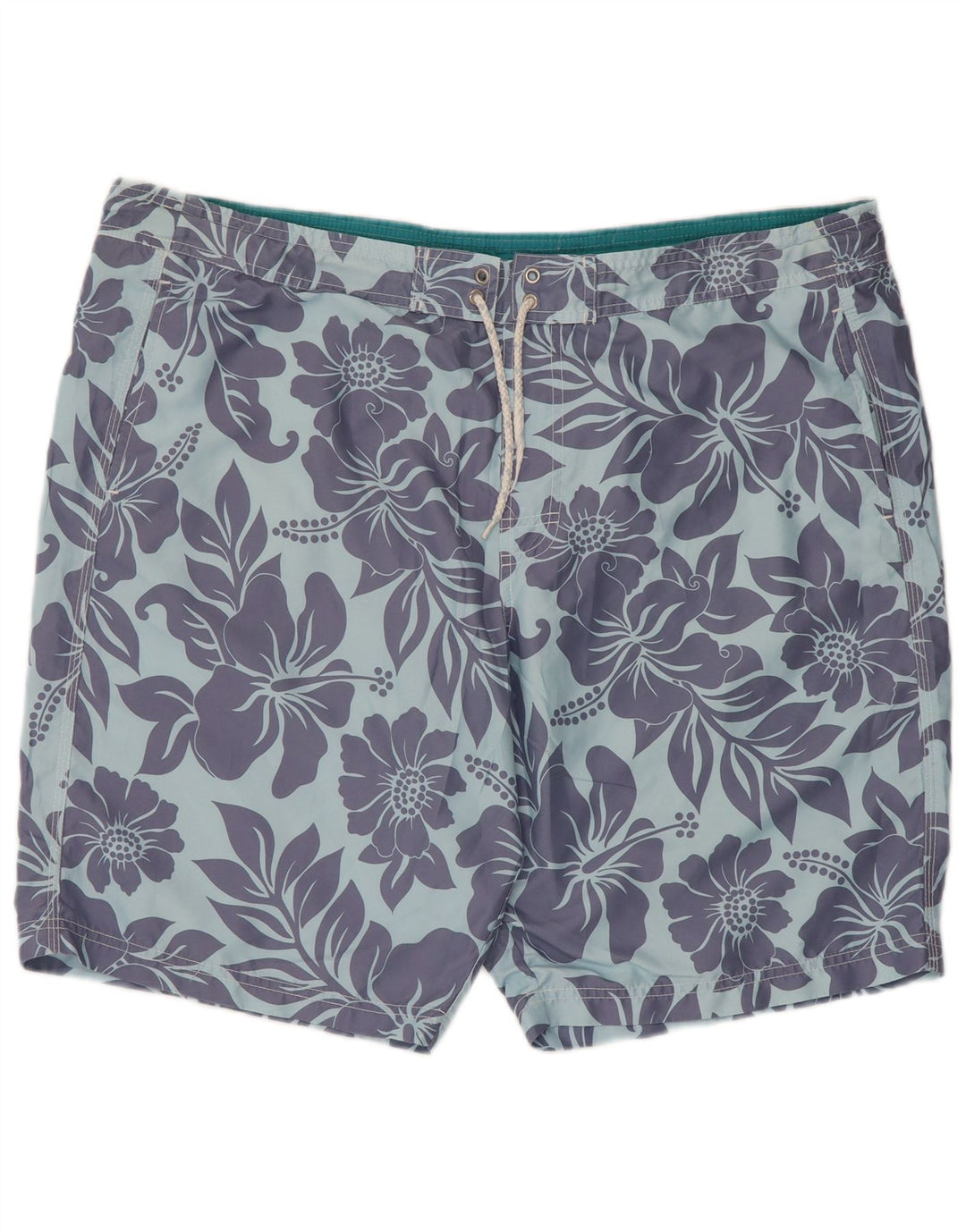 Marks & Spencer Badeshorts til mænd XL Blue Floral Polyester