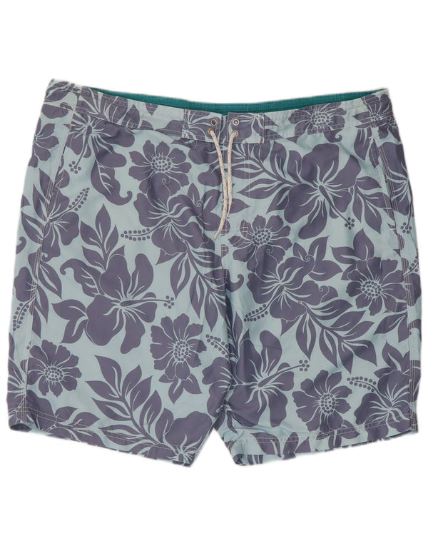 Marks & Spencer Badeshorts til mænd XL Blue Floral Polyester