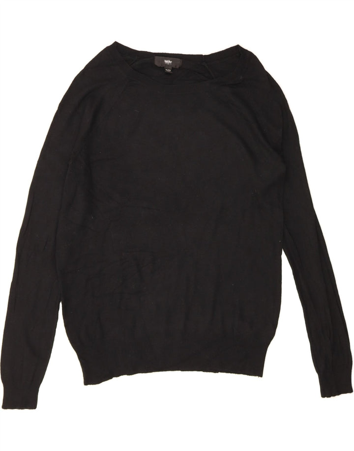 MOSSIMO Womens Boat Neck Jumper Sweater UK 18 XL Black Nylon Vintage Mossimo and Second-Hand Mossimo from Messina Hembry 