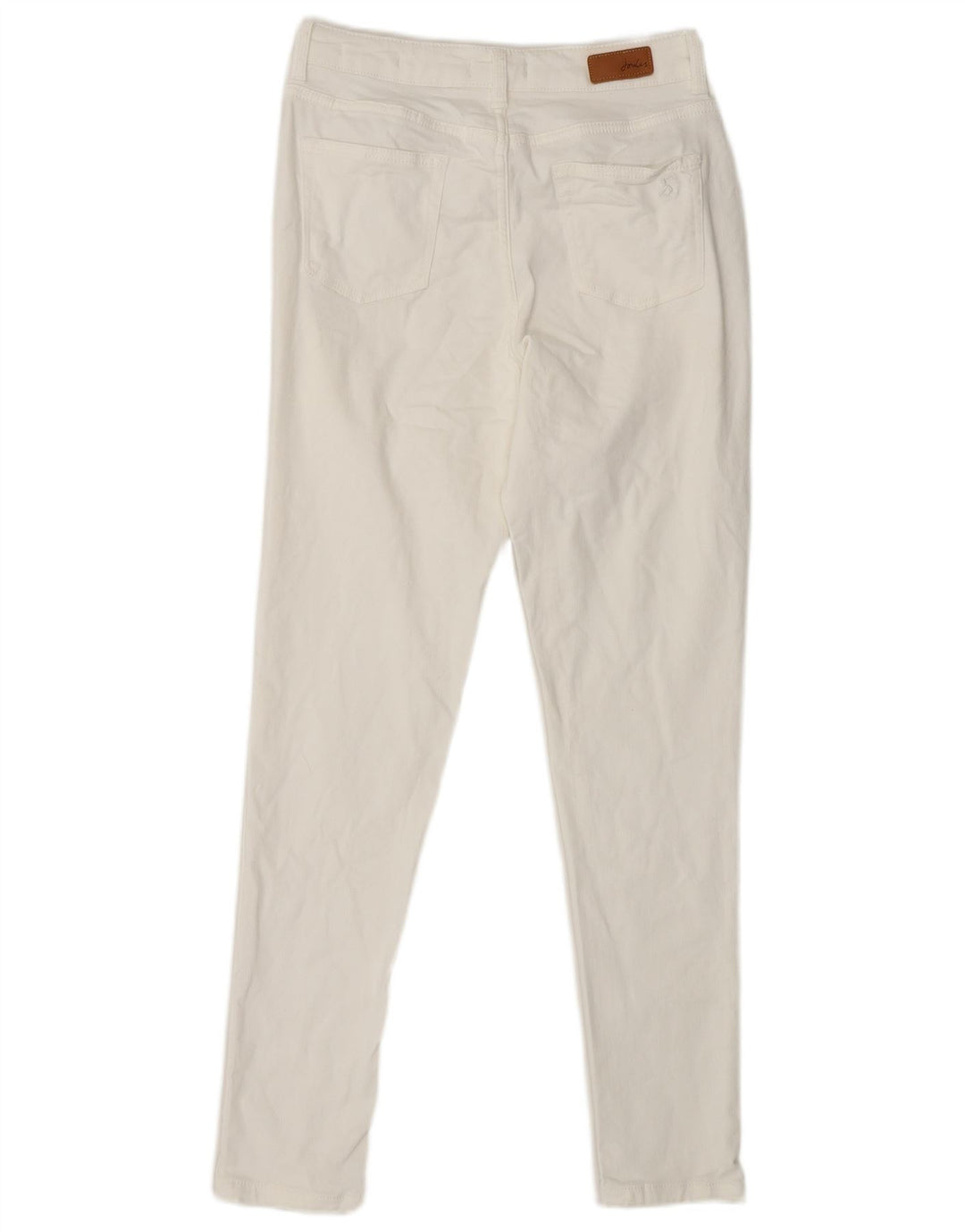 JOULES Dame Slim Jeans UK 10 Small W27 L28 Hvid Bomuld