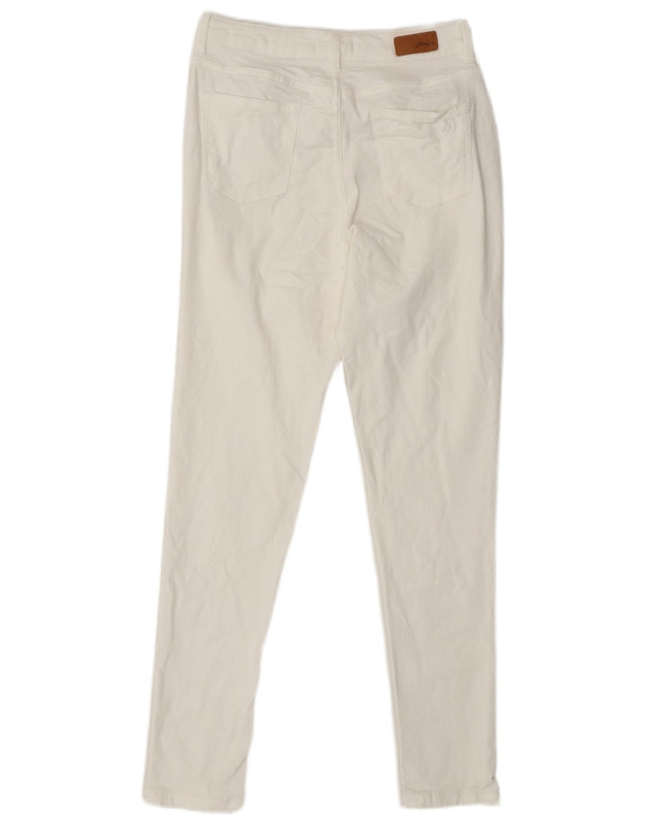 JOULES Dame Slim Jeans UK 10 Small W27 L28 Hvid Bomuld