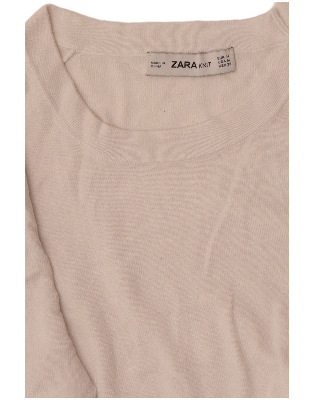 Zara Dame sweater med rund hals DK 12 Medium White