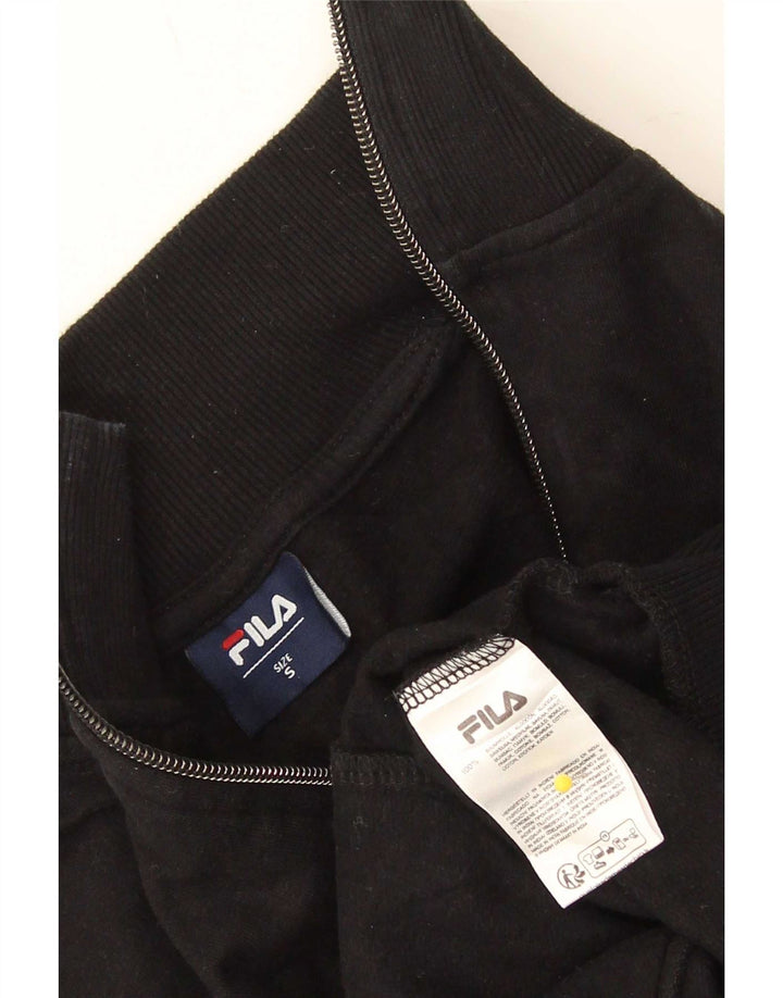 Fila Womens Oversized træningsdragt Top Jacket UK 10 Small Black Bomuld