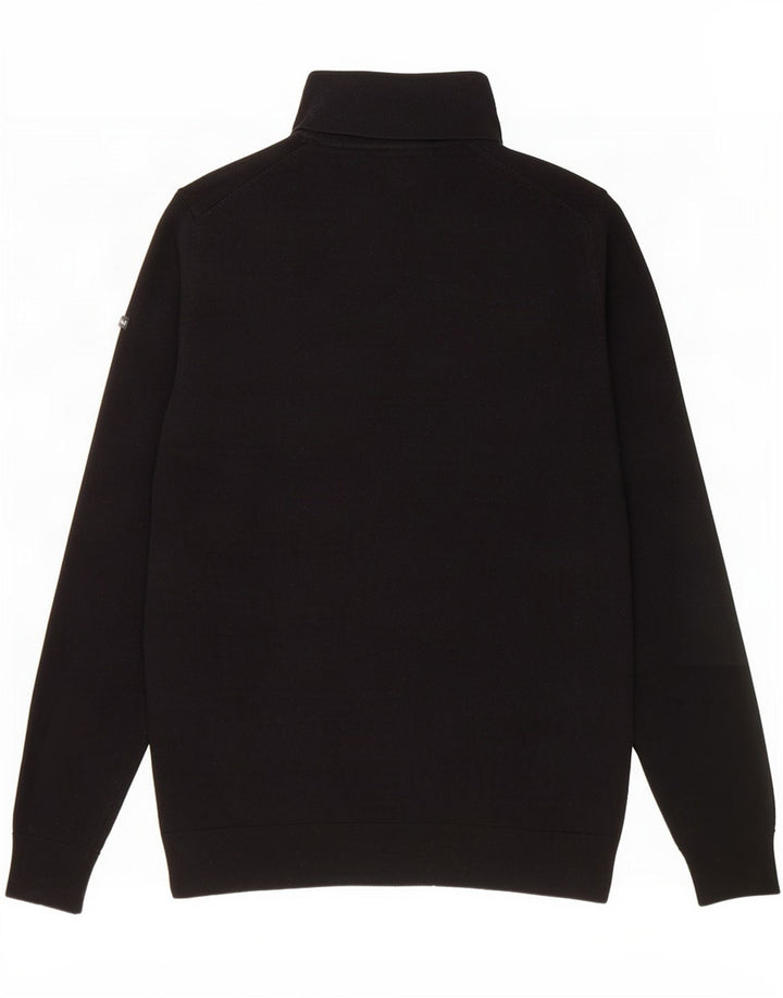 Superdry Herre Rullehalstrøje Sweater Stor sort Merinould