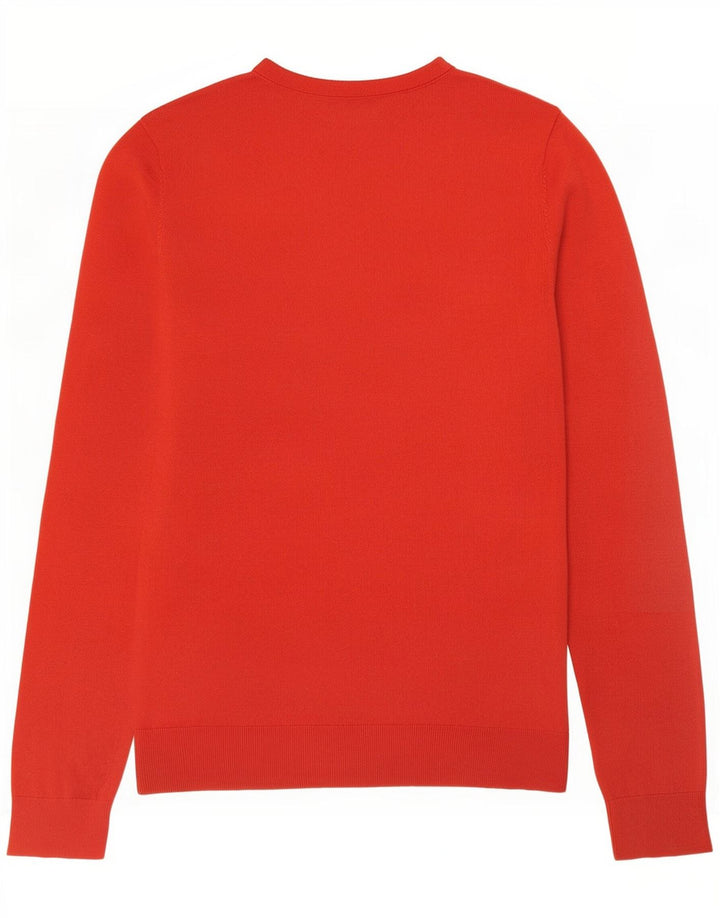 Hobbs Dame Boat Neck Jumper Sweater UK 14 Large Orange Wool