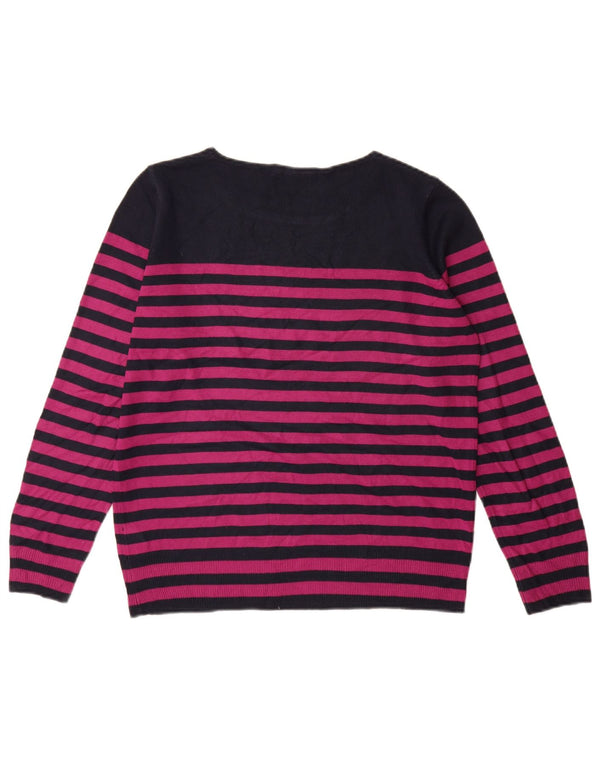 MARKS & SPENCER Dame Boat Neck Jumper Sweater UK 14 Medium Purple