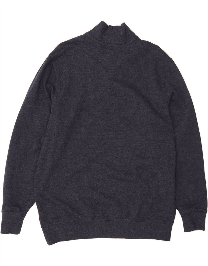 DOCKERS Mens Zip Neck Sweatshirt Jumper Large Navy Blue Cotton Vintage Dockers and Second-Hand Dockers from Messina Hembry 