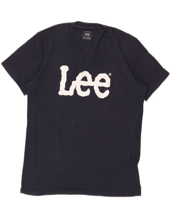 Lee Herre Regular Fit grafisk T-shirt top lille marineblå