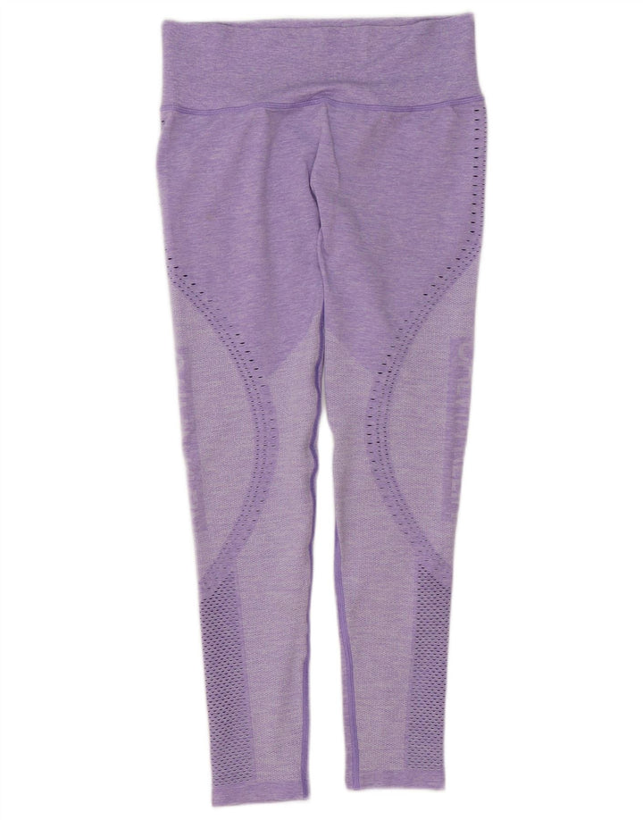 Calvin Klein Grafiske Leggings til kvinder UK 12 Medium Lilla Flecked Polyester