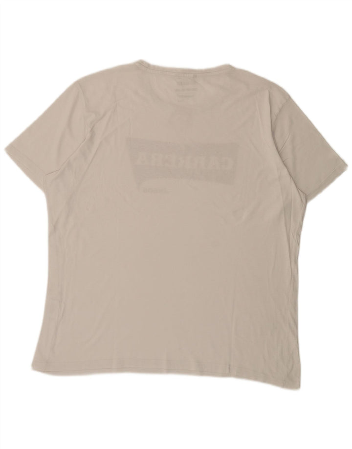 Carrera Herre Grafisk T-Shirt Top 2XL Hvid Bomuld