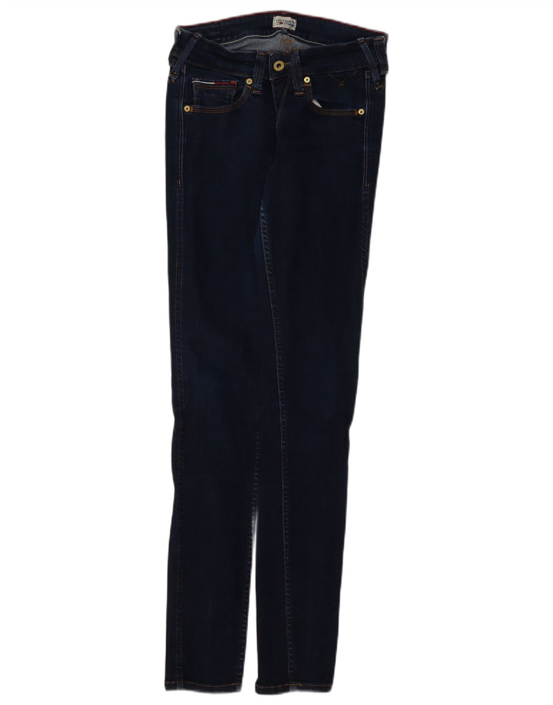 TOMMY HILFIGER Skinny Jeans til kvinder W27 L32 Marineblå bomuld