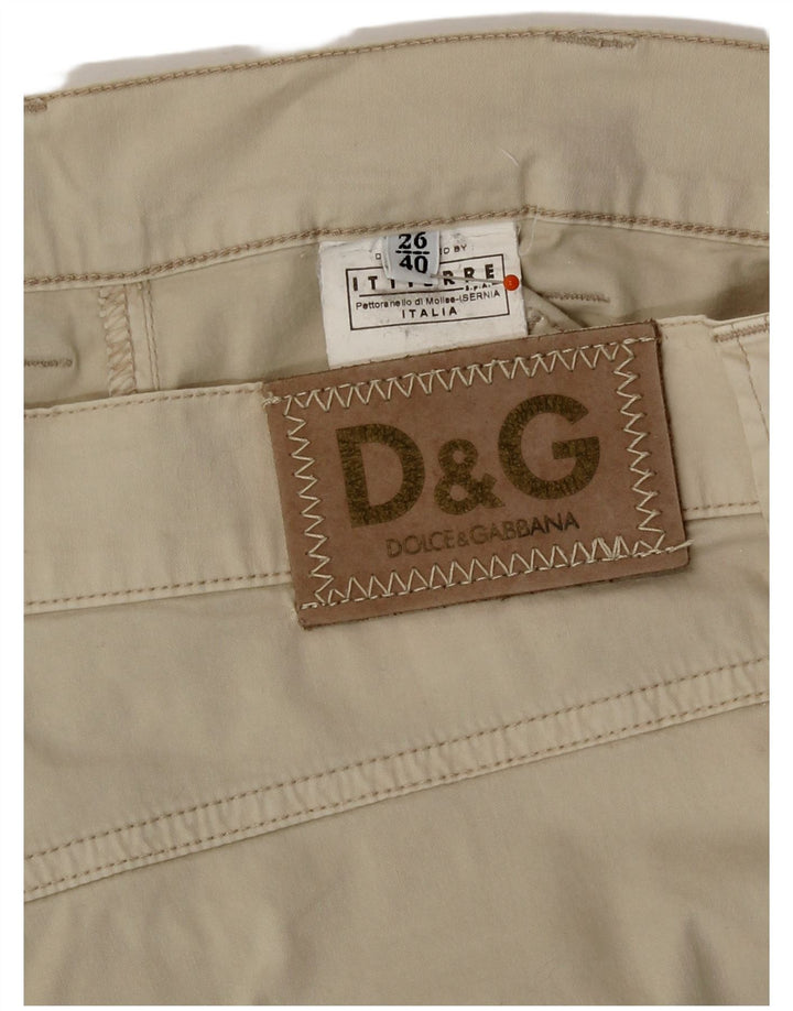 Dolce & Gabbana Dame Capri Bukser IT 40 Small W26 L20 Beige